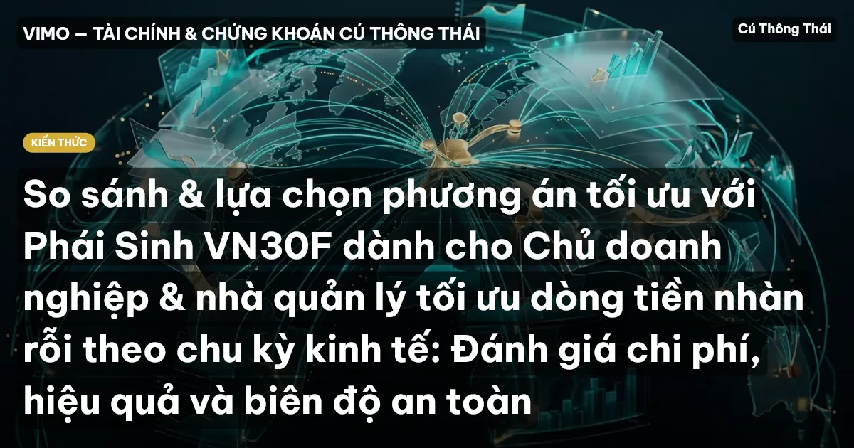 So sánh & lựa chọn phương án tối ưu với Phái Sinh VN30F dành cho Chủ doanh nghiệp & nhà quản lý tối ưu dòng tiền nhàn rỗi theo chu kỳ kinh tế: Đánh giá chi phí, hiệu quả và biên độ an toàn