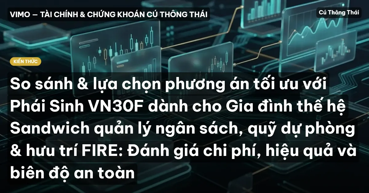 So sánh & lựa chọn phương án tối ưu với Phái Sinh VN30F dành cho Gia đình thế hệ Sandwich quản lý ngân sách, quỹ dự phòng & hưu trí FIRE: Đánh giá chi phí, hiệu quả và biên độ an toàn