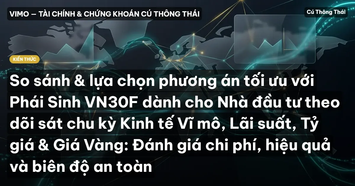 So sánh & lựa chọn phương án tối ưu với Phái Sinh VN30F dành cho Nhà đầu tư theo dõi sát chu kỳ Kinh tế Vĩ mô, Lãi suất, Tỷ giá & Giá Vàng: Đánh giá chi phí, hiệu quả và biên độ an toàn