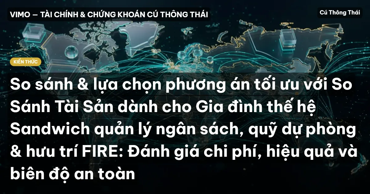 So sánh & lựa chọn phương án tối ưu với So Sánh Tài Sản dành cho Gia đình thế hệ Sandwich quản lý ngân sách, quỹ dự phòng & hưu trí FIRE: Đánh giá chi phí, hiệu quả và biên độ an toàn