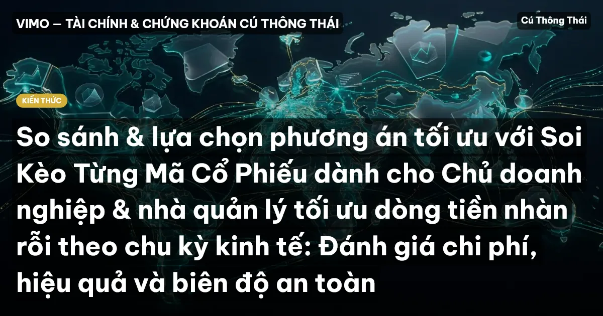 So sánh & lựa chọn phương án tối ưu với Soi Kèo Từng Mã Cổ Phiếu dành cho Chủ doanh nghiệp & nhà quản lý tối ưu dòng tiền nhàn rỗi theo chu kỳ kinh tế: Đánh giá chi phí, hiệu quả và biên độ an toàn
