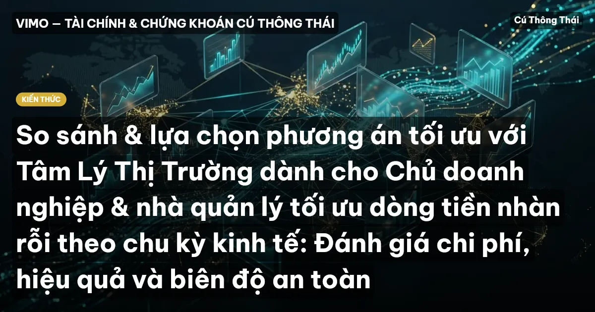 So sánh & lựa chọn phương án tối ưu với Tâm Lý Thị Trường dành cho Chủ doanh nghiệp & nhà quản lý tối ưu dòng tiền nhàn rỗi theo chu kỳ kinh tế: Đánh giá chi phí, hiệu quả và biên độ an toàn
