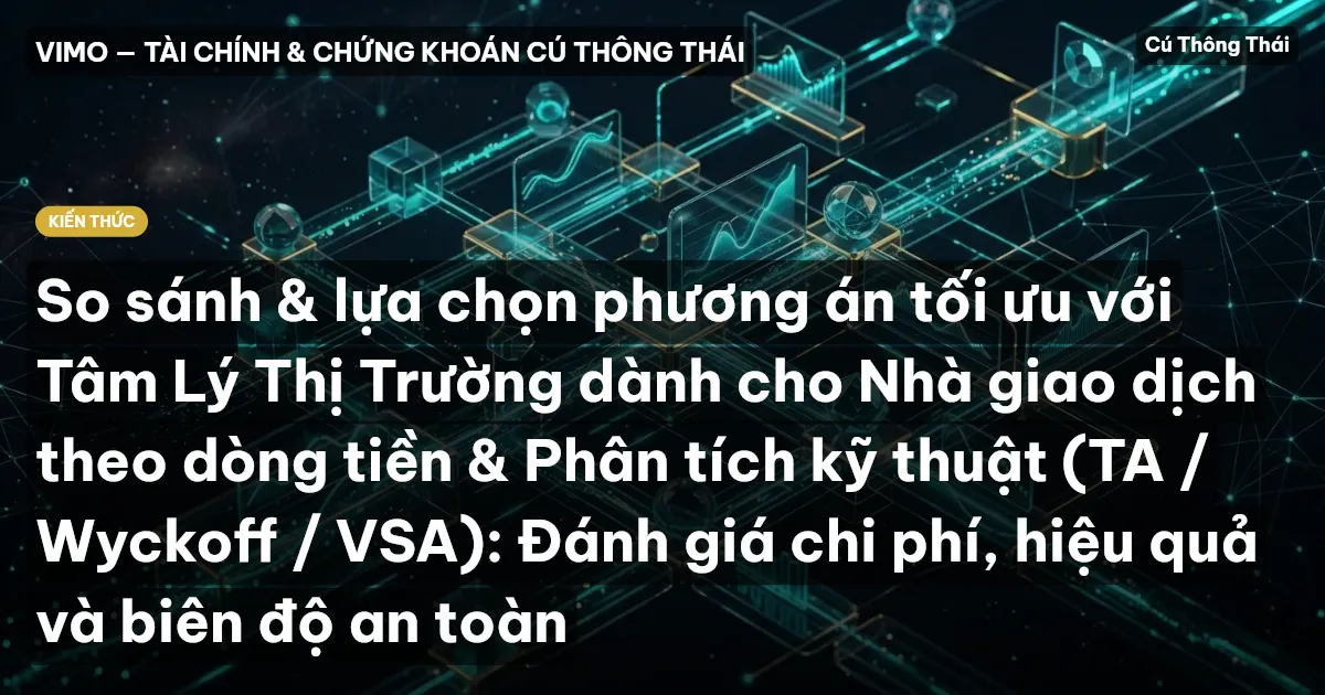 So sánh & lựa chọn phương án tối ưu với Tâm Lý Thị Trường dành cho Nhà giao dịch theo dòng tiền & Phân tích kỹ thuật (TA / Wyckoff / VSA): Đánh giá chi phí, hiệu quả và biên độ an toàn