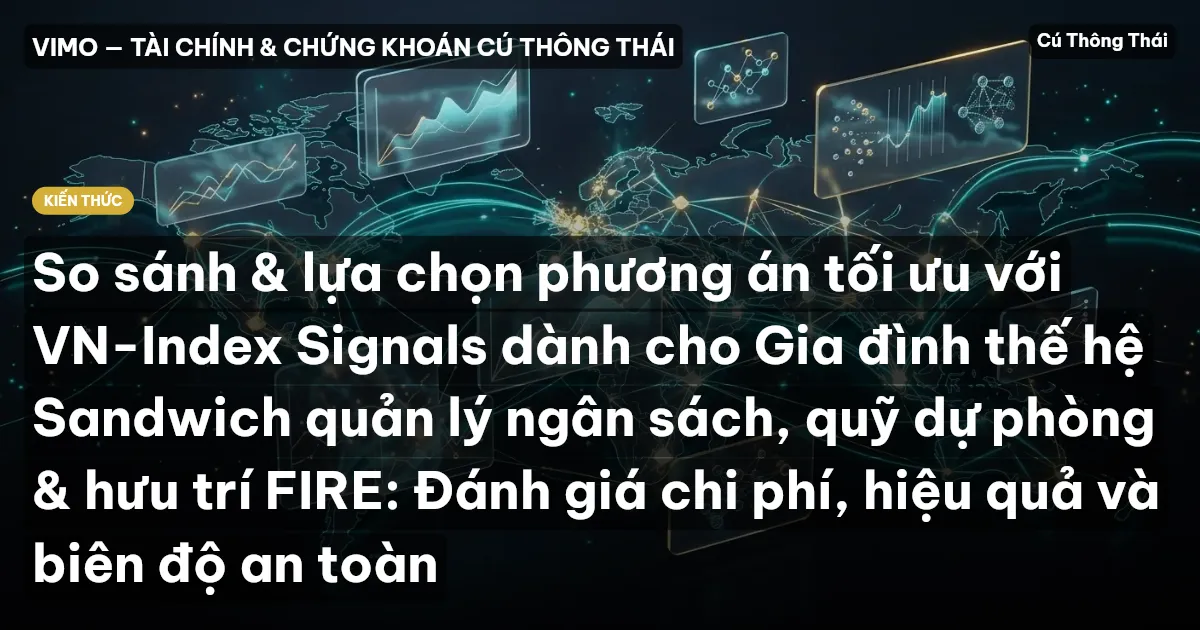 So sánh & lựa chọn phương án tối ưu với VN-Index Signals dành cho Gia đình thế hệ Sandwich quản lý ngân sách, quỹ dự phòng & hưu trí FIRE: Đánh giá chi phí, hiệu quả và biên độ an toàn