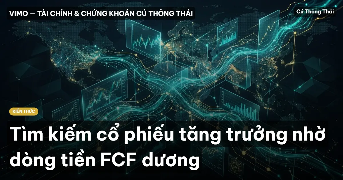 Tìm kiếm cổ phiếu tăng trưởng nhờ dòng tiền FCF dương