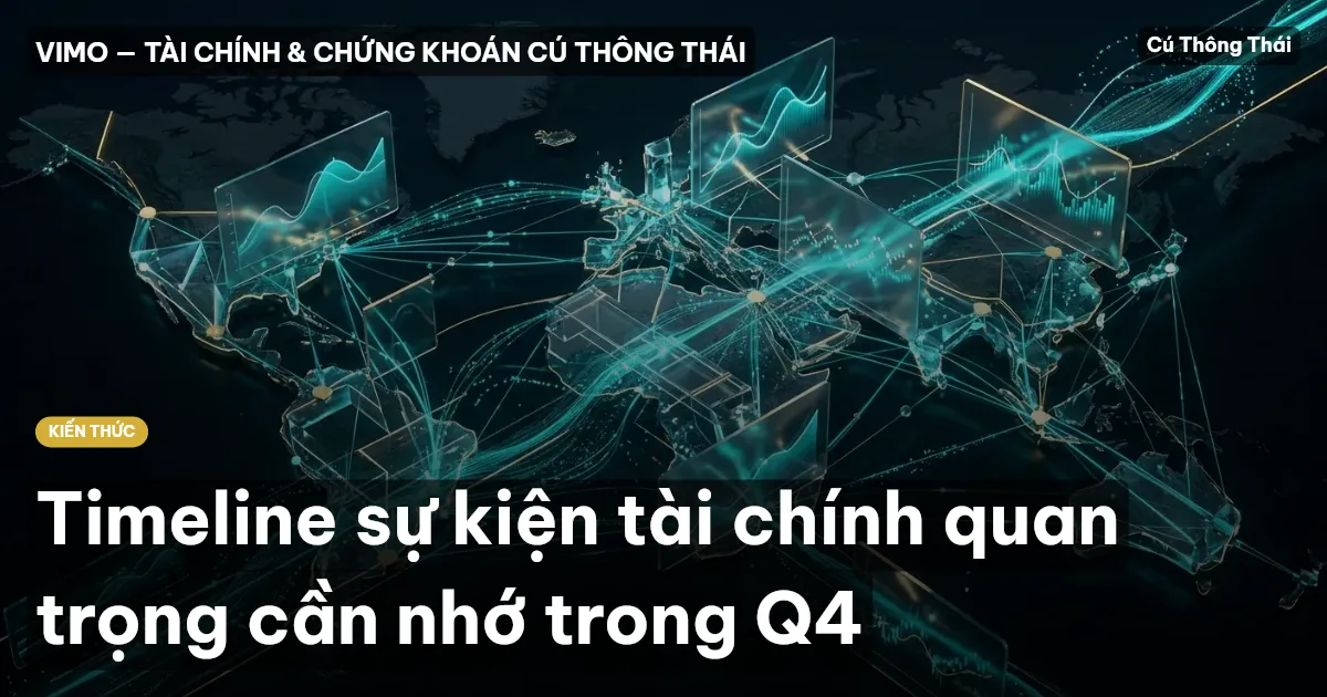 Timeline sự kiện tài chính quan trọng cần nhớ trong Q4