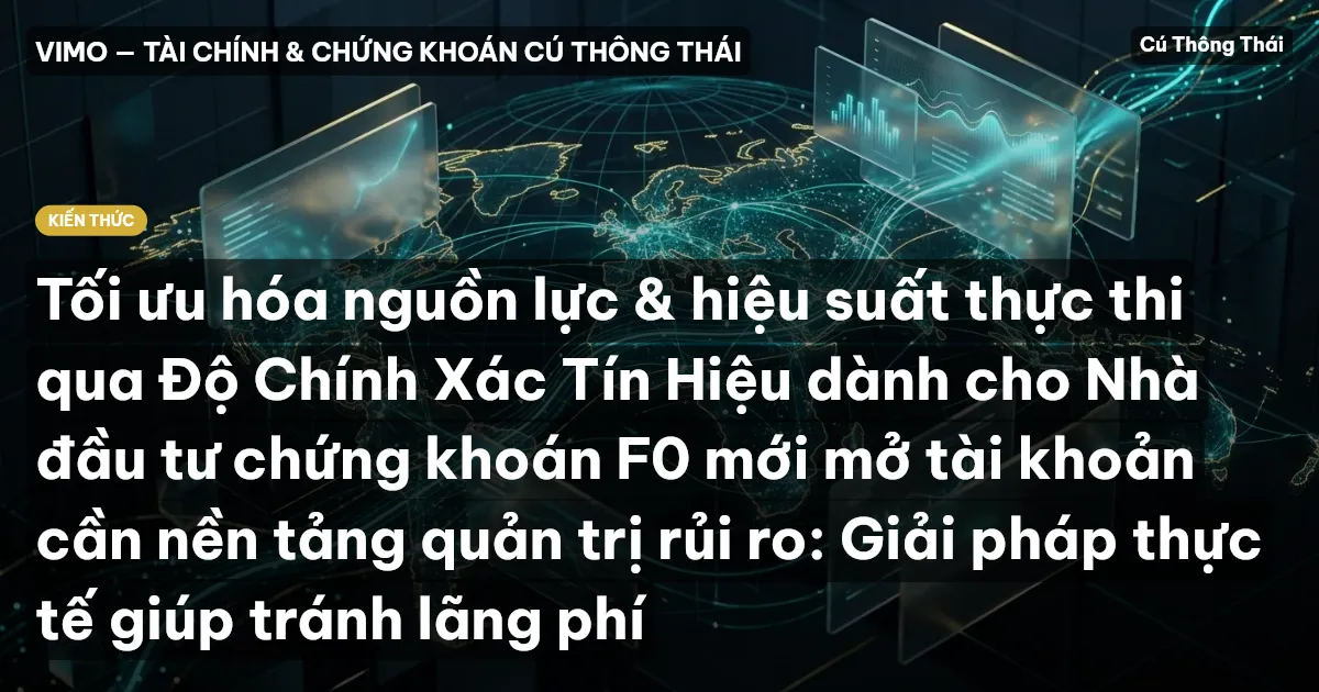 Tối ưu hóa nguồn lực & hiệu suất thực thi qua Độ Chính Xác Tín Hiệu dành cho Nhà đầu tư chứng khoán F0 mới mở tài khoản cần nền tảng quản trị rủi ro: Giải pháp thực tế giúp tránh lãng phí
