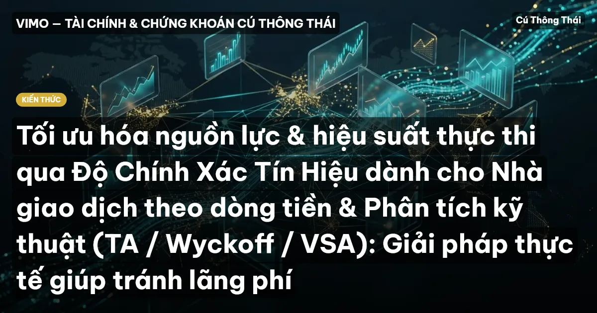 Tối ưu hóa nguồn lực & hiệu suất thực thi qua Độ Chính Xác Tín Hiệu dành cho Nhà giao dịch theo dòng tiền & Phân tích kỹ thuật (TA / Wyckoff / VSA): Giải pháp thực tế giúp tránh lãng phí