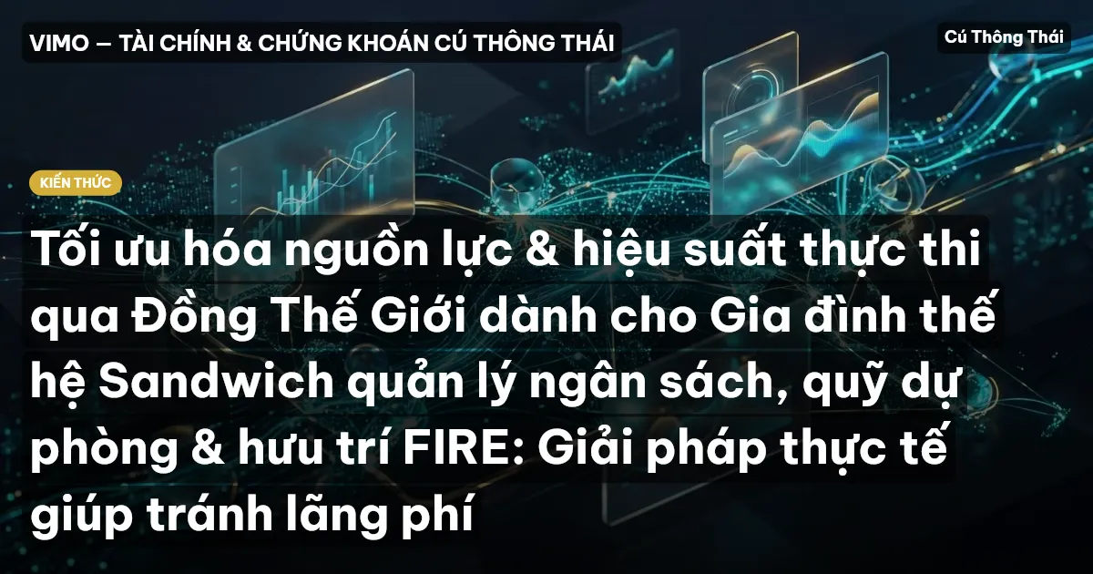 Tối ưu hóa nguồn lực & hiệu suất thực thi qua Đồng Thế Giới dành cho Gia đình thế hệ Sandwich quản lý ngân sách, quỹ dự phòng & hưu trí FIRE: Giải pháp thực tế giúp tránh lãng phí