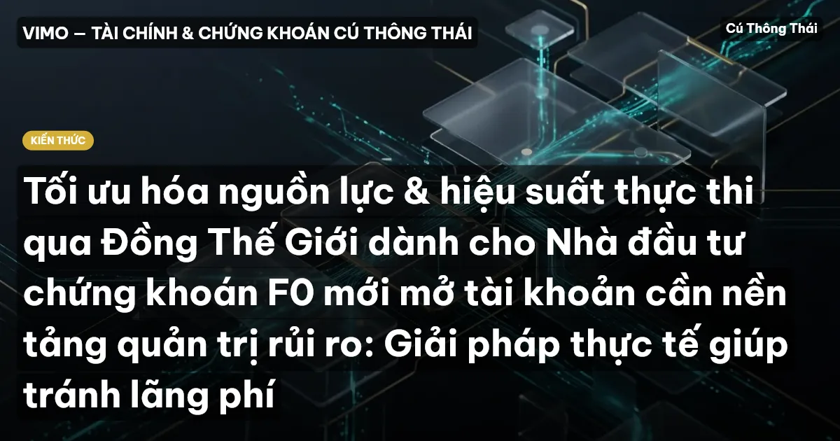 Tối ưu hóa nguồn lực & hiệu suất thực thi qua Đồng Thế Giới dành cho Nhà đầu tư chứng khoán F0 mới mở tài khoản cần nền tảng quản trị rủi ro: Giải pháp thực tế giúp tránh lãng phí