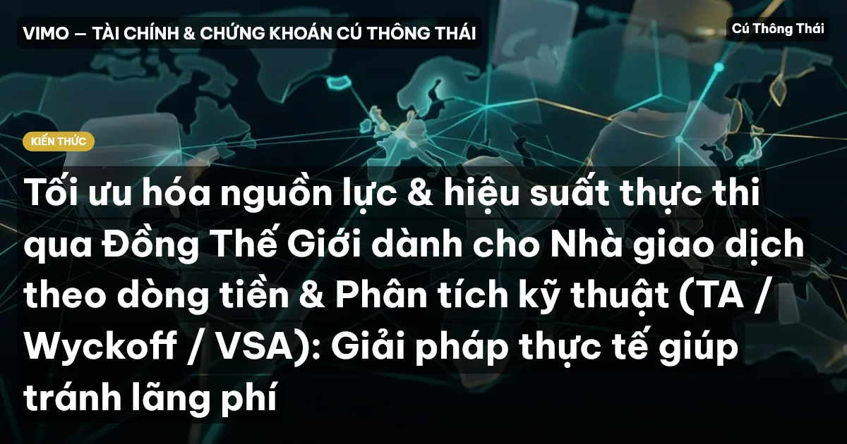 Tối ưu hóa nguồn lực & hiệu suất thực thi qua Đồng Thế Giới dành cho Nhà giao dịch theo dòng tiền & Phân tích kỹ thuật (TA / Wyckoff / VSA): Giải pháp thực tế giúp tránh lãng phí