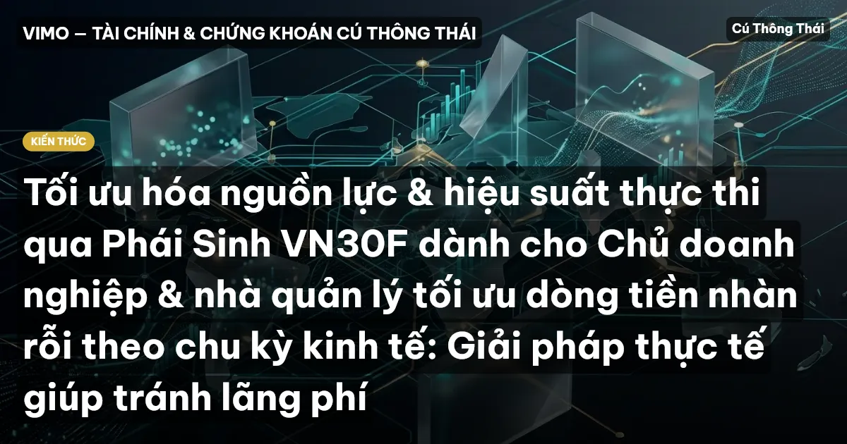 Tối ưu hóa nguồn lực & hiệu suất thực thi qua Phái Sinh VN30F dành cho Chủ doanh nghiệp & nhà quản lý tối ưu dòng tiền nhàn rỗi theo chu kỳ kinh tế: Giải pháp thực tế giúp tránh lãng phí