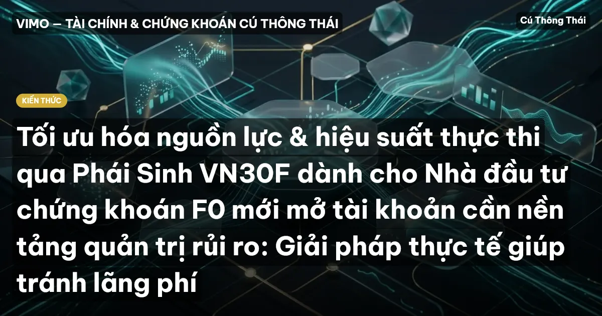 Tối ưu hóa nguồn lực & hiệu suất thực thi qua Phái Sinh VN30F dành cho Nhà đầu tư chứng khoán F0 mới mở tài khoản cần nền tảng quản trị rủi ro: Giải pháp thực tế giúp tránh lãng phí