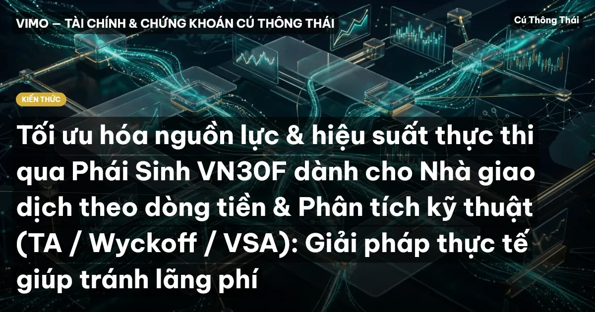 Tối ưu hóa nguồn lực & hiệu suất thực thi qua Phái Sinh VN30F dành cho Nhà giao dịch theo dòng tiền & Phân tích kỹ thuật (TA / Wyckoff / VSA): Giải pháp thực tế giúp tránh lãng phí