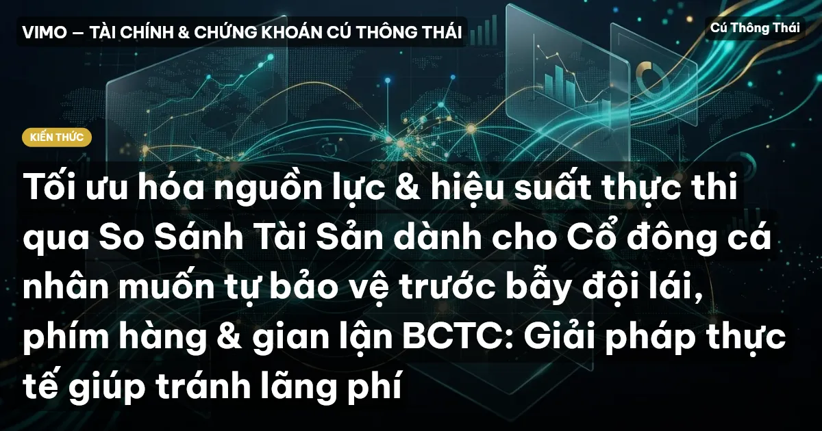 Tối ưu hóa nguồn lực & hiệu suất thực thi qua So Sánh Tài Sản dành cho Cổ đông cá nhân muốn tự bảo vệ trước bẫy đội lái, phím hàng & gian lận BCTC: Giải pháp thực tế giúp tránh lãng phí