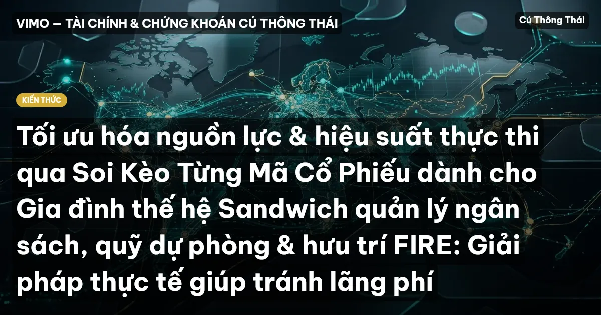 Tối ưu hóa nguồn lực & hiệu suất thực thi qua Soi Kèo Từng Mã Cổ Phiếu dành cho Gia đình thế hệ Sandwich quản lý ngân sách, quỹ dự phòng & hưu trí FIRE: Giải pháp thực tế giúp tránh lãng phí