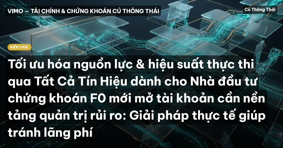 Tối ưu hóa nguồn lực & hiệu suất thực thi qua Tất Cả Tín Hiệu dành cho Nhà đầu tư chứng khoán F0 mới mở tài khoản cần nền tảng quản trị rủi ro: Giải pháp thực tế giúp tránh lãng phí