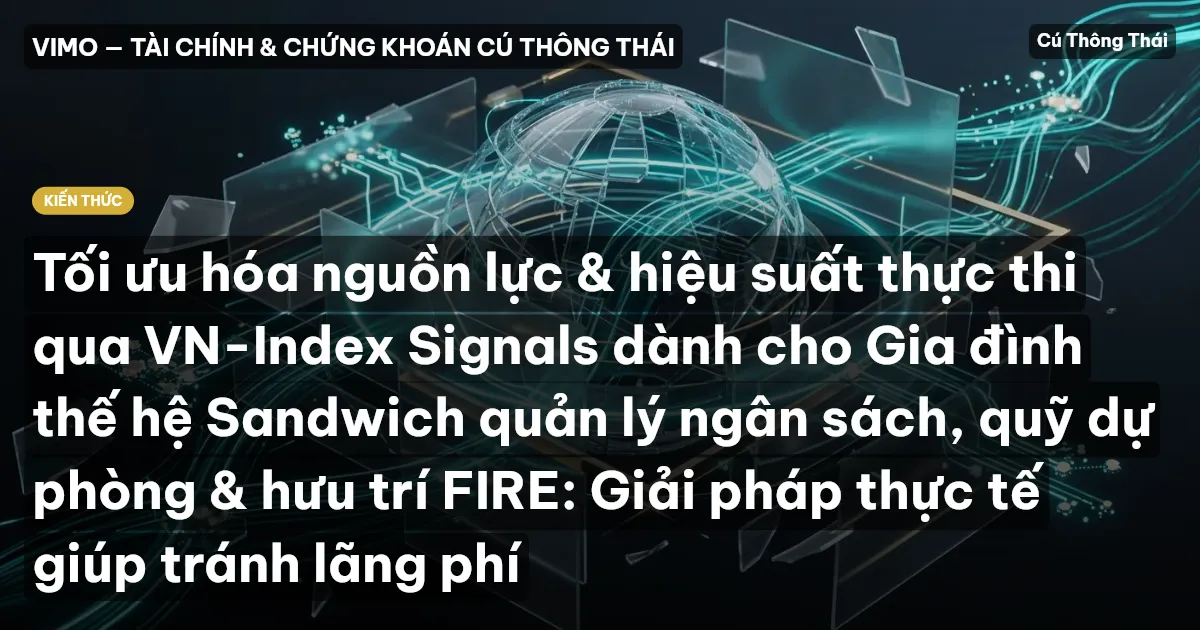 Tối ưu hóa nguồn lực & hiệu suất thực thi qua VN-Index Signals dành cho Gia đình thế hệ Sandwich quản lý ngân sách, quỹ dự phòng & hưu trí FIRE: Giải pháp thực tế giúp tránh lãng phí