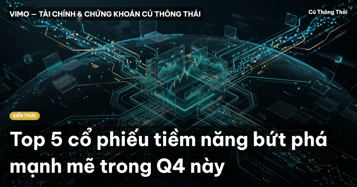 Top 5 cổ phiếu tiềm năng bứt phá mạnh mẽ trong Q4 này