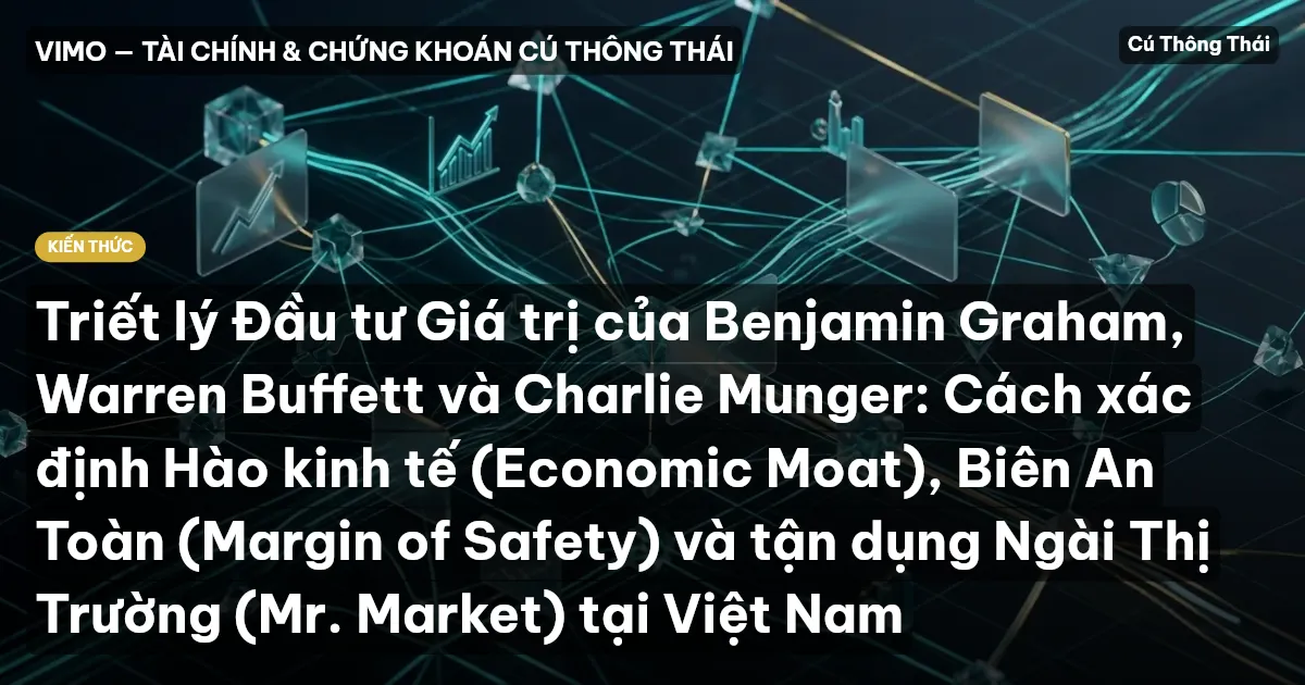 Triết lý Đầu tư Giá trị của Benjamin Graham, Warren Buffett và Charlie Munger: Cách xác định Hào kinh tế (Economic Moat), Biên An Toàn (Margin of Safety) và tận dụng Ngài Thị Trường (Mr. Market) tại Việt Nam