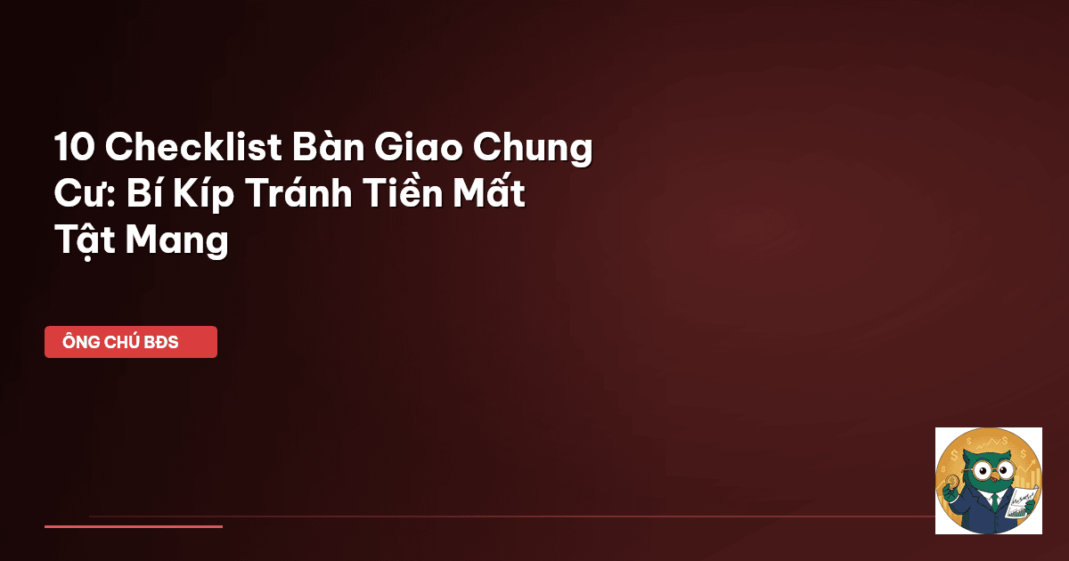 bàn giao chung cư