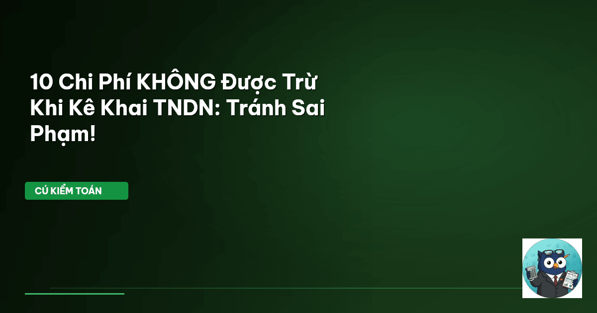 chi phí không được trừ