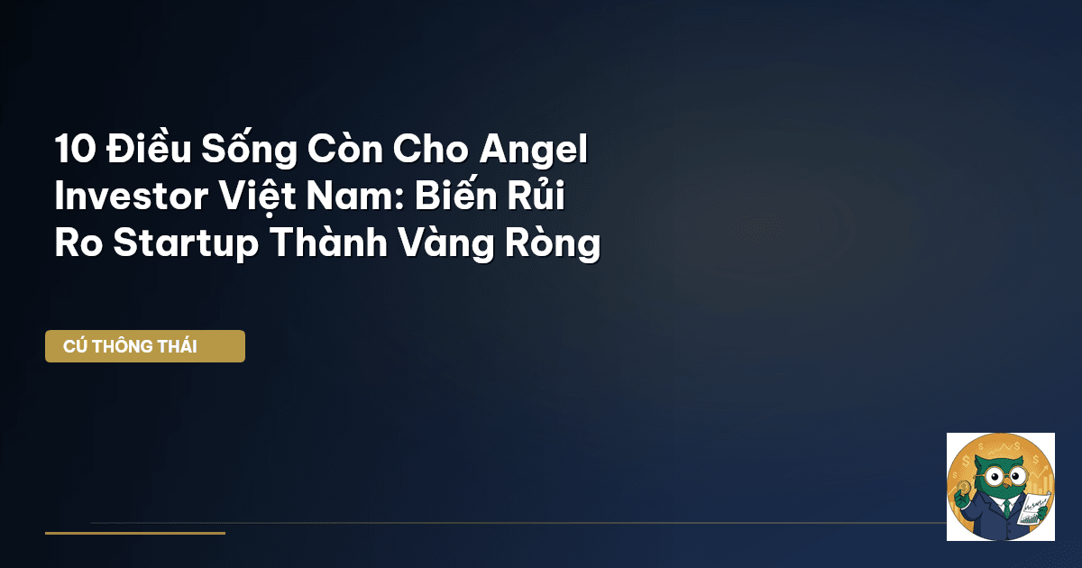 10 Điều Sống Còn Cho Angel Investor Việt Nam: Biến Rủi Ro Startup Thành Vàng Ròng