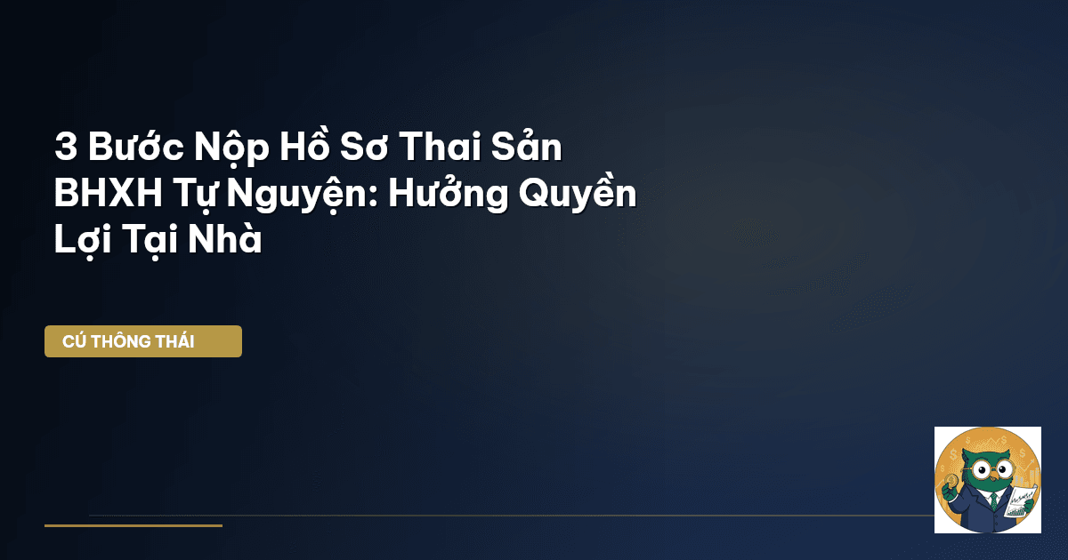 3 Bước Nộp Hồ Sơ Thai Sản BHXH Tự Nguyện: Hưởng Quyền Lợi Tại Nhà