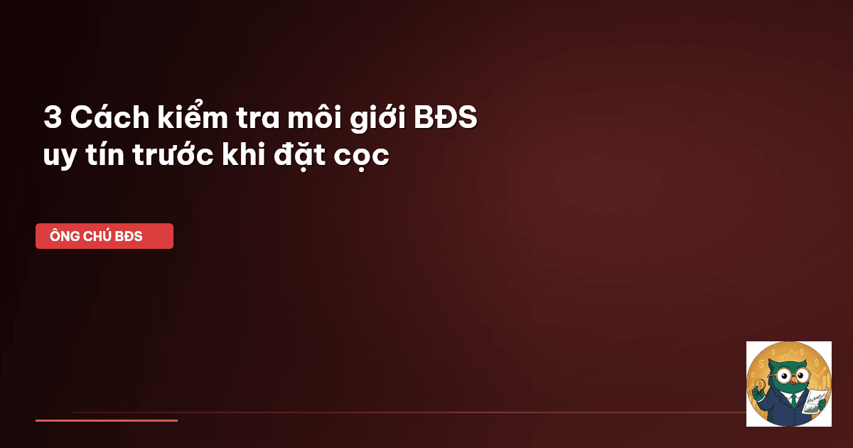môi giới BĐS uy tín