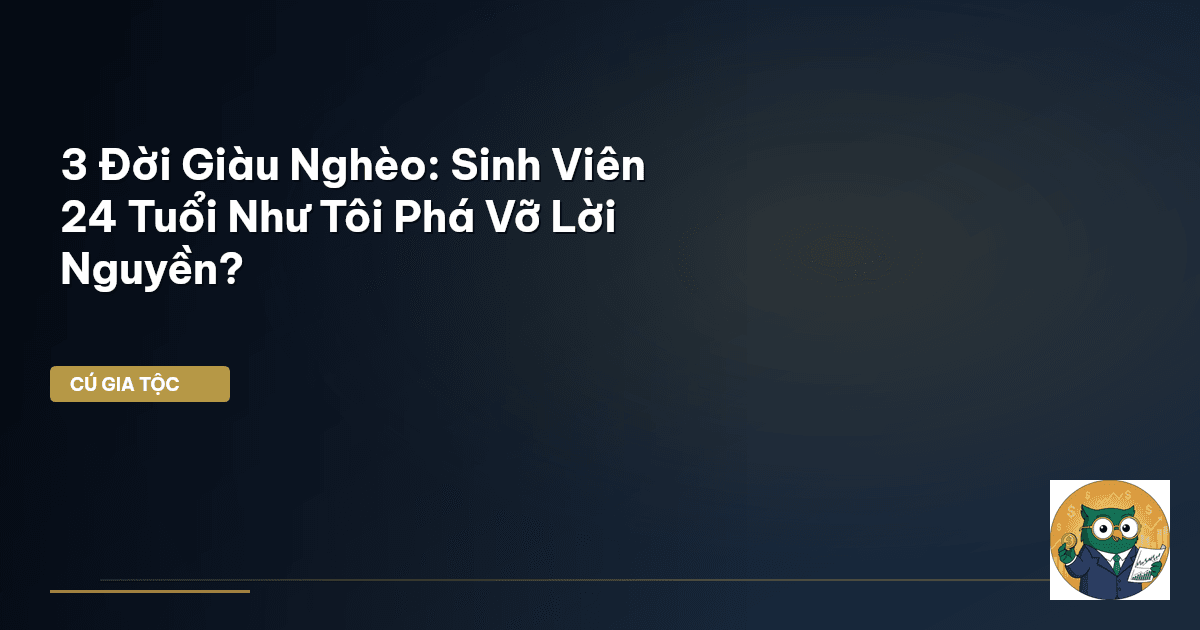 3 Đời Giàu Nghèo: Sinh Viên 24 Tuổi Như Tôi Phá Vỡ Lời Nguyền?