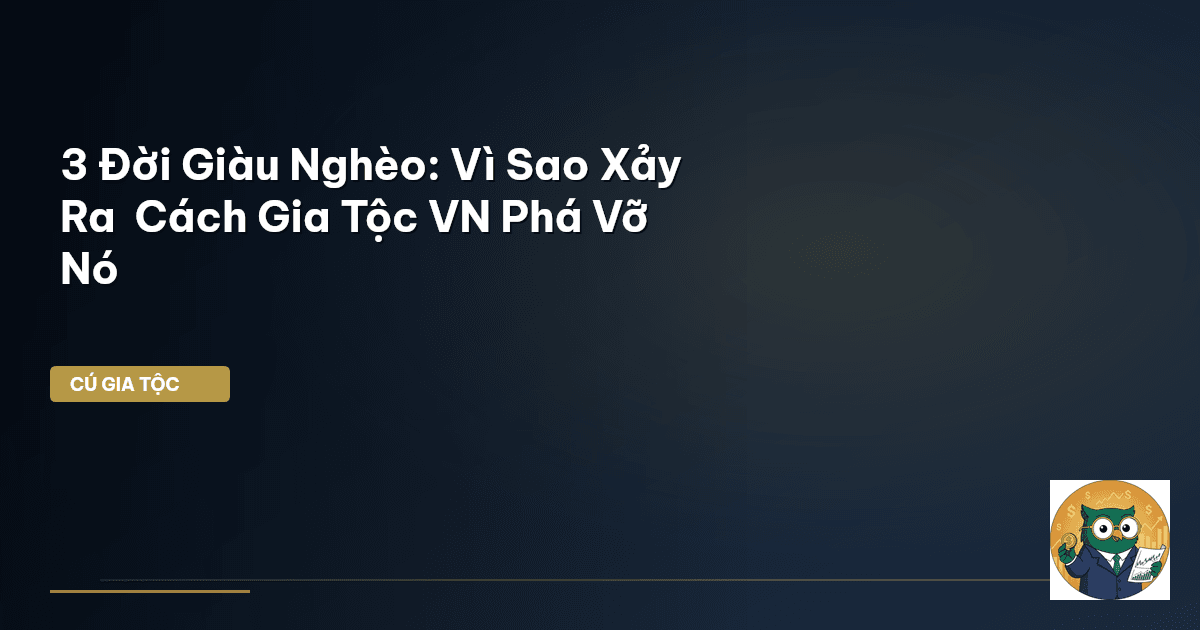 3 Đời Giàu Nghèo: Vì Sao Xảy Ra & Cách Gia Tộc VN Phá Vỡ Nó