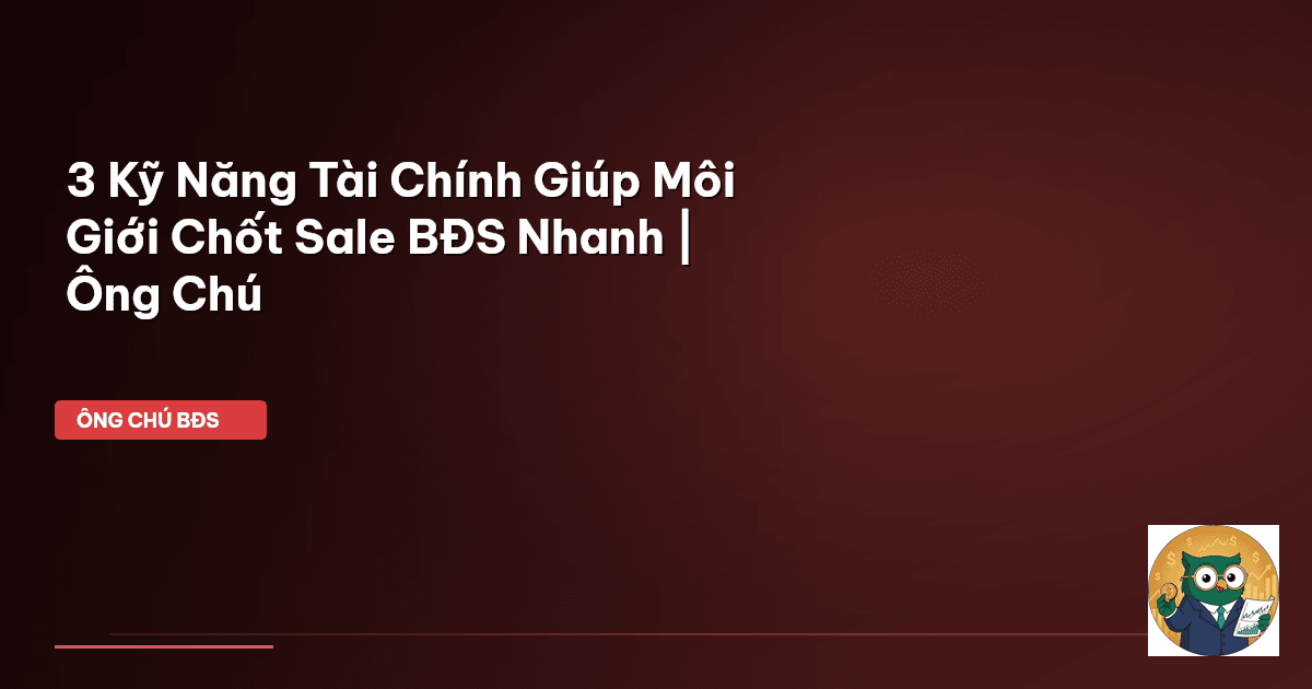 tư vấn tài chính BĐS