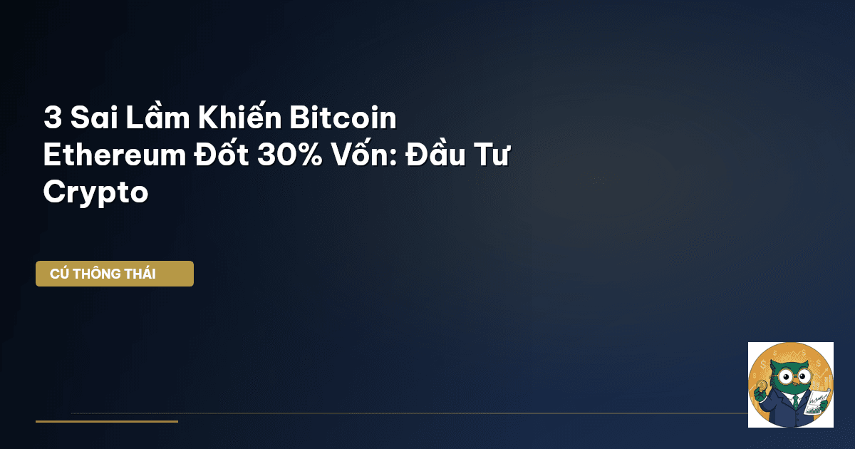 3 Sai Lầm Khiến Bitcoin Ethereum ‘Đốt’ 30% Vốn: Đầu Tư Crypto