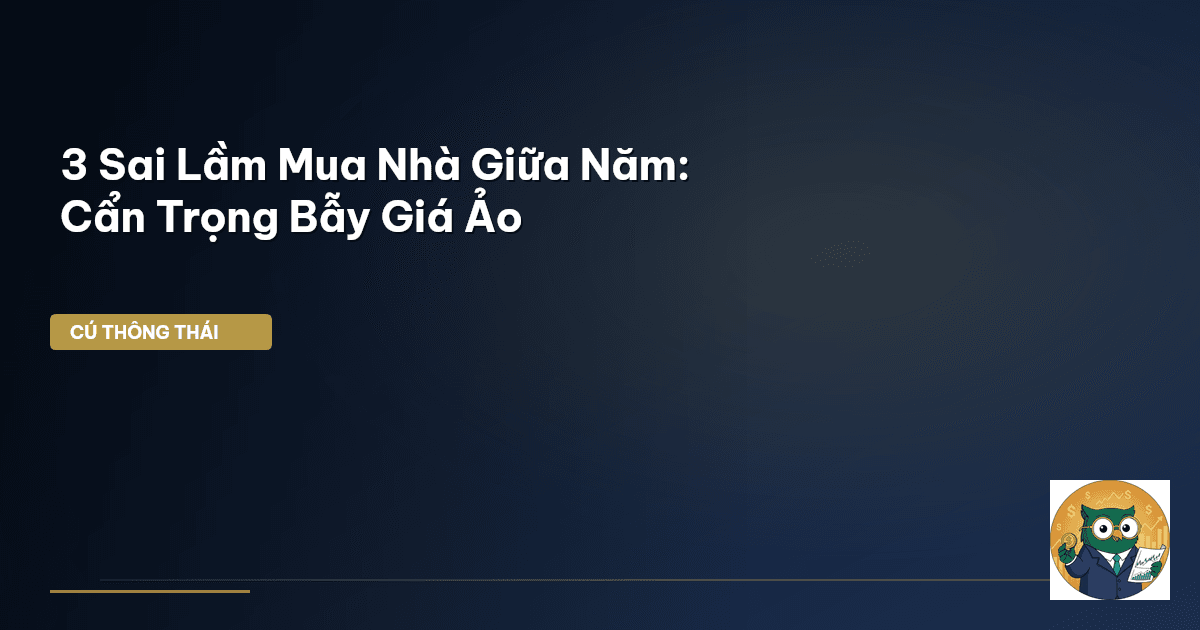 3 Sai Lầm Mua Nhà Giữa Năm: Cẩn Trọng Bẫy Giá Ảo