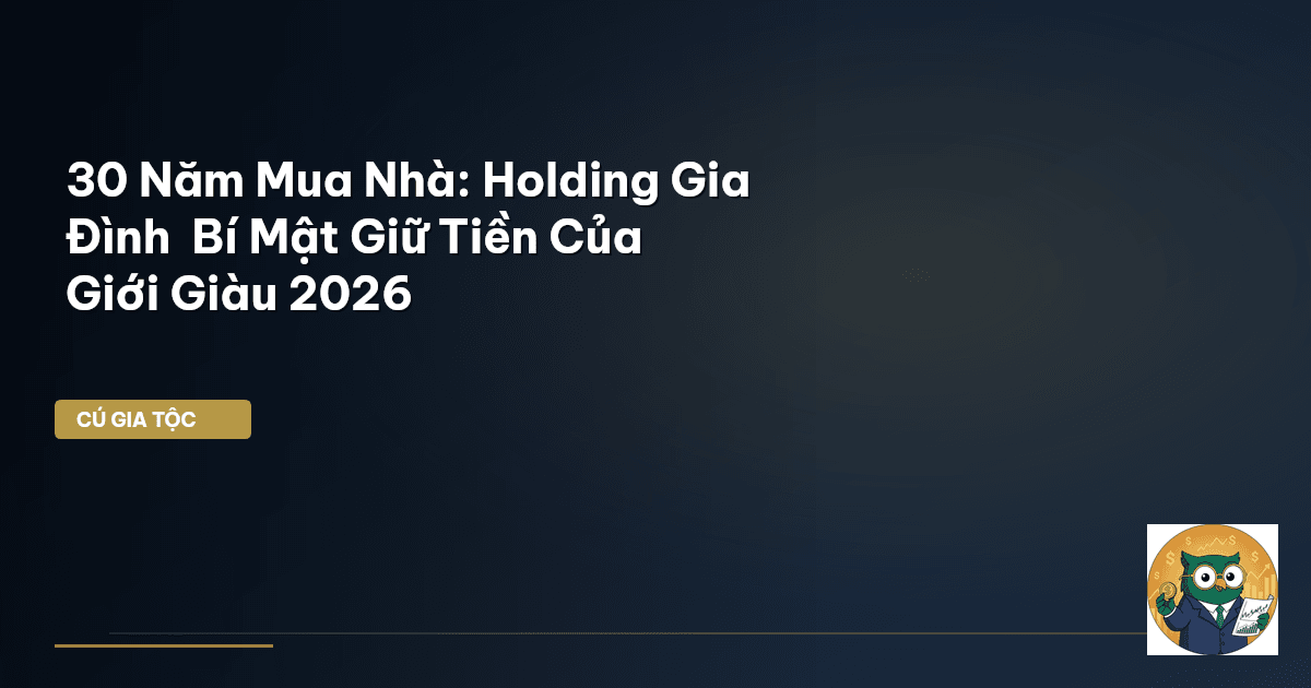30 Năm Mua Nhà: Holding Gia Đình – Bí Mật Giữ Tiền Của Giới Giàu 2026