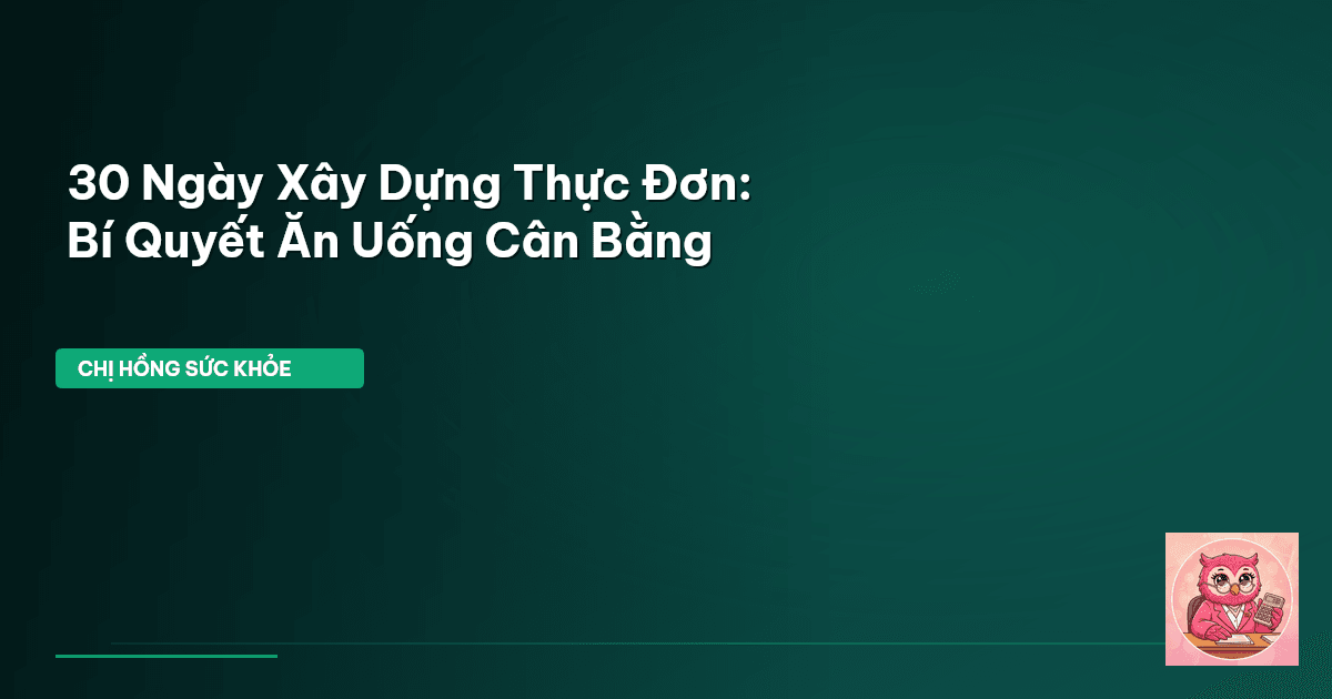 thực đơn dinh dưỡng