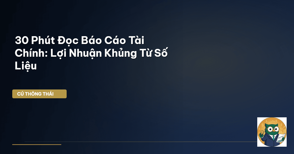 30 Phút Đọc Báo Cáo Tài Chính: Lợi Nhuận Khủng Từ Số Liệu