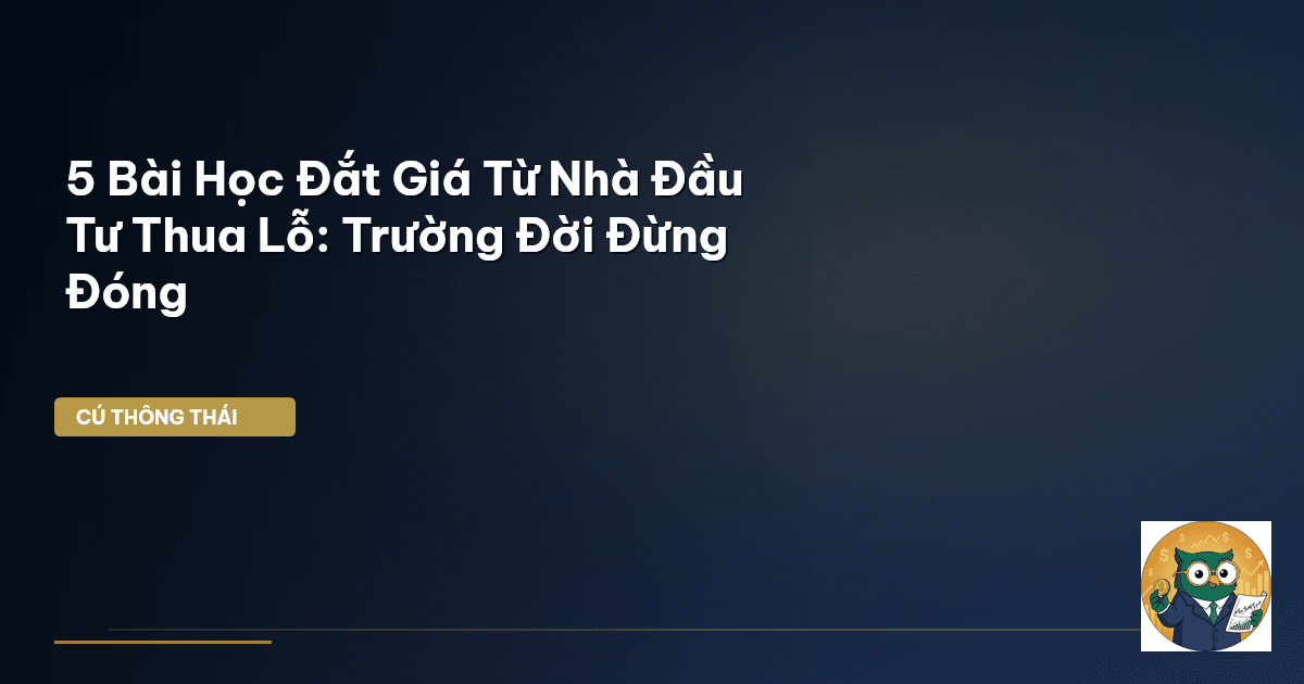 5 Bài Học Đắt Giá Từ Nhà Đầu Tư Thua Lỗ: ‘Trường Đời’ Đừng Đóng