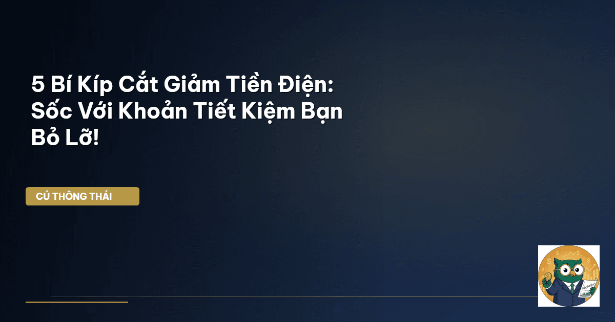 5 Bí Kíp Cắt Giảm Tiền Điện: Sốc Với Khoản Tiết Kiệm Bạn Bỏ Lỡ!