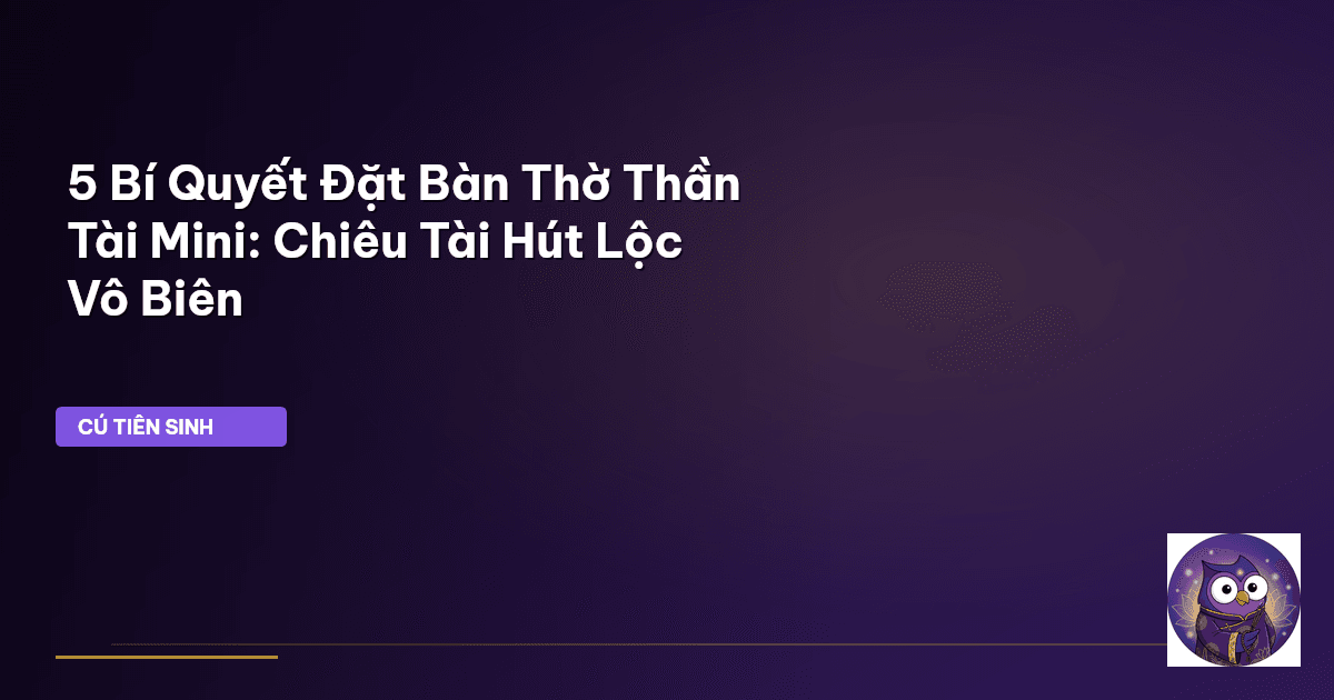 bàn thờ thần tài mini