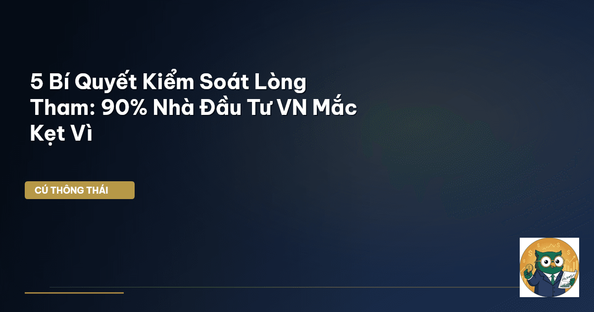 5 Bí Quyết Kiểm Soát Lòng Tham: 90% Nhà Đầu Tư VN Mắc Kẹt Vì