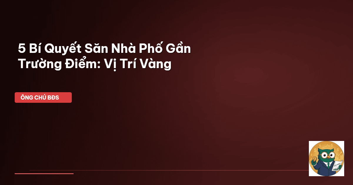 nhà phố gần trường