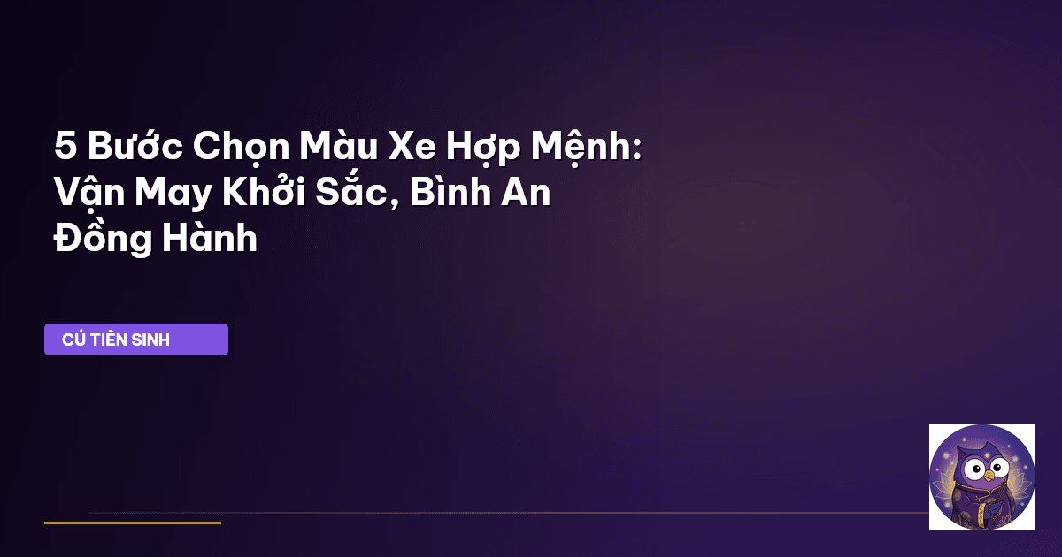 chọn màu xe hợp mệnh