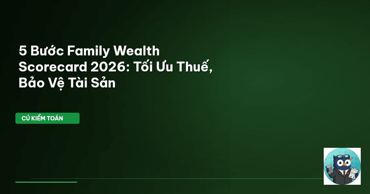 5 Bước Family Wealth Scorecard 2026: Tối Ưu Thuế, Bảo Vệ Tài Sản
