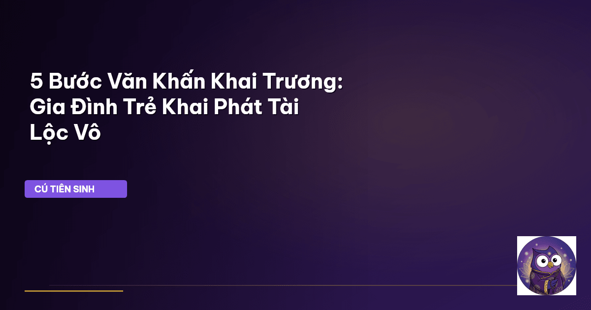 văn khấn khai trương