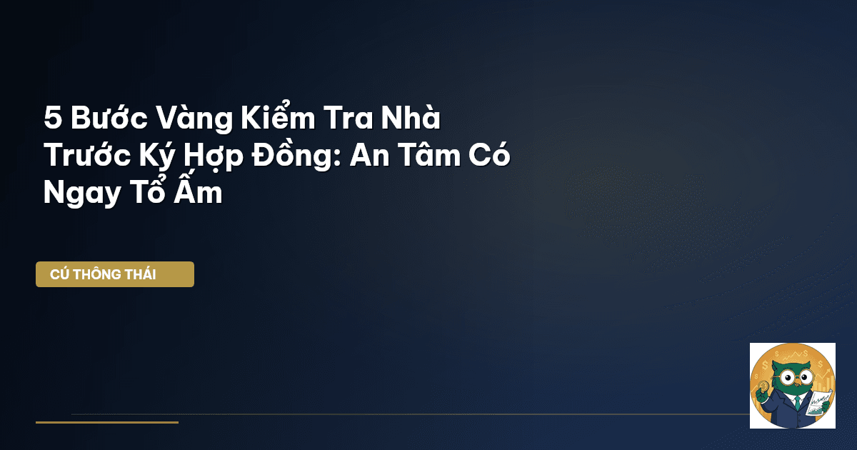 5 Bước Vàng Kiểm Tra Nhà Trước Ký Hợp Đồng: An Tâm Có Ngay Tổ Ấm