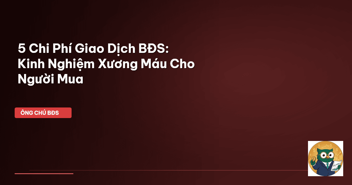 chi phí giao dịch bđs