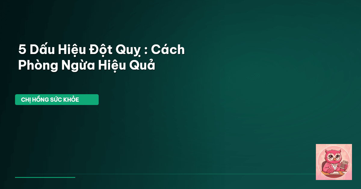 phòng chống đột quỵ