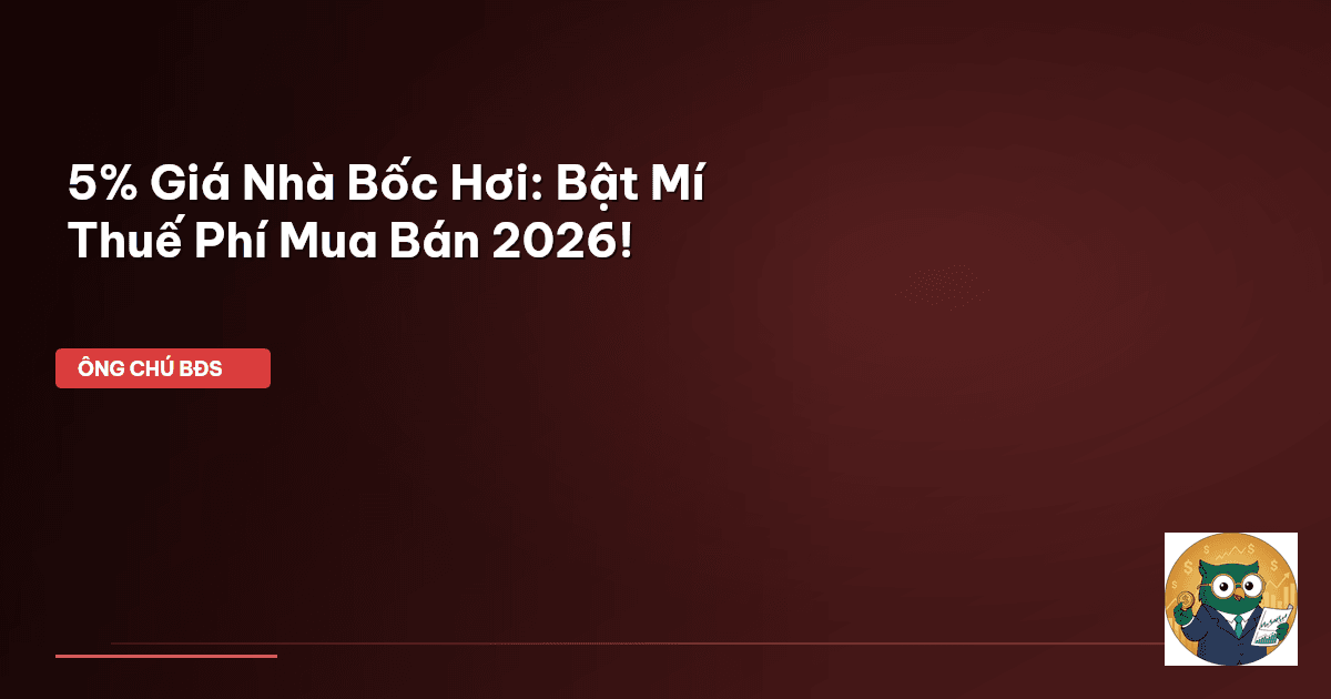 5% Giá Nhà Bốc Hơi: Bật Mí Thuế Phí Mua Bán 2026!