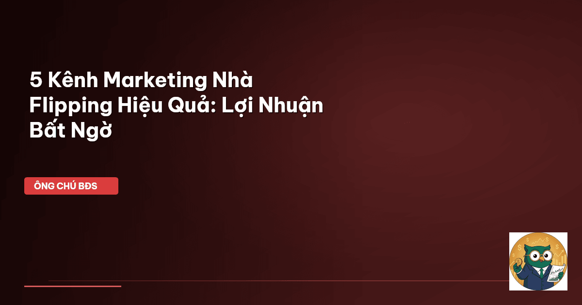 5 Kênh Marketing Nhà Flipping Hiệu Quả: Lợi Nhuận Bất Ngờ